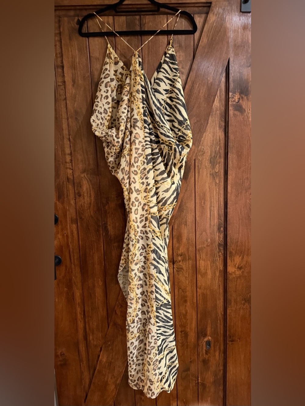 Ronny Kobo Zella Strapless Maxi Dress - Beige and Brown Leopard - Picture 9 of 11